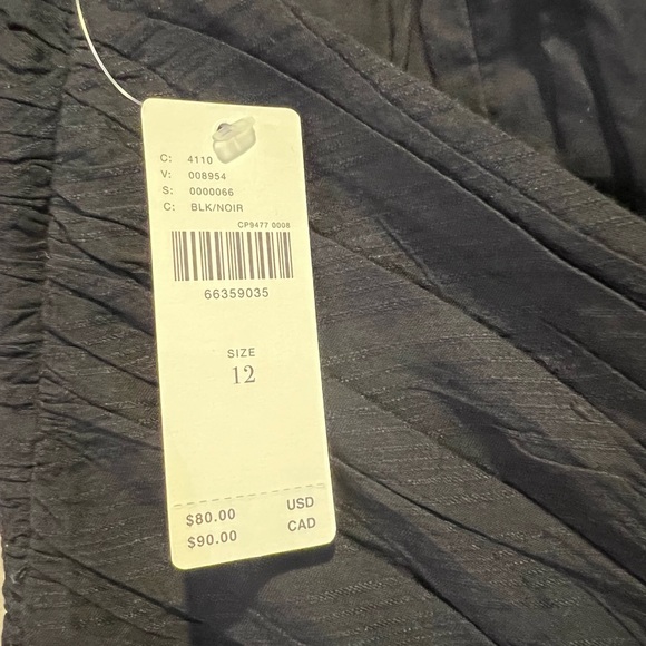 Anthropologie Ruched Halter Blouse, Black, Size 12 - Picture 4 of 4